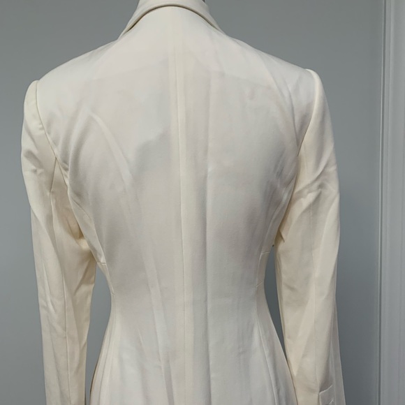 ❤️NWT $158 - CREAM/IVORY TAILORED DOUBLE BREASTED COAT by GRACE DANE LEWIS SZ 4 - Picture 3 of 8